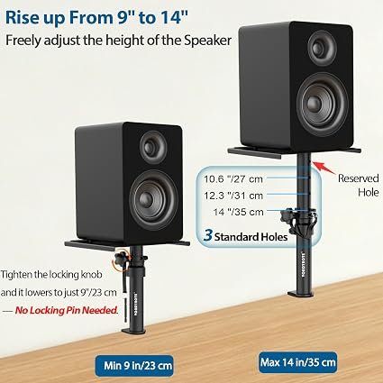 Tronvia |Set of 2 Desktop Clamp Speaker Stands - Image 3